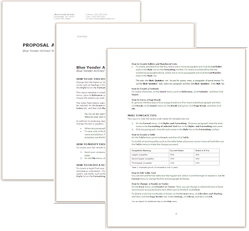 professional report covers